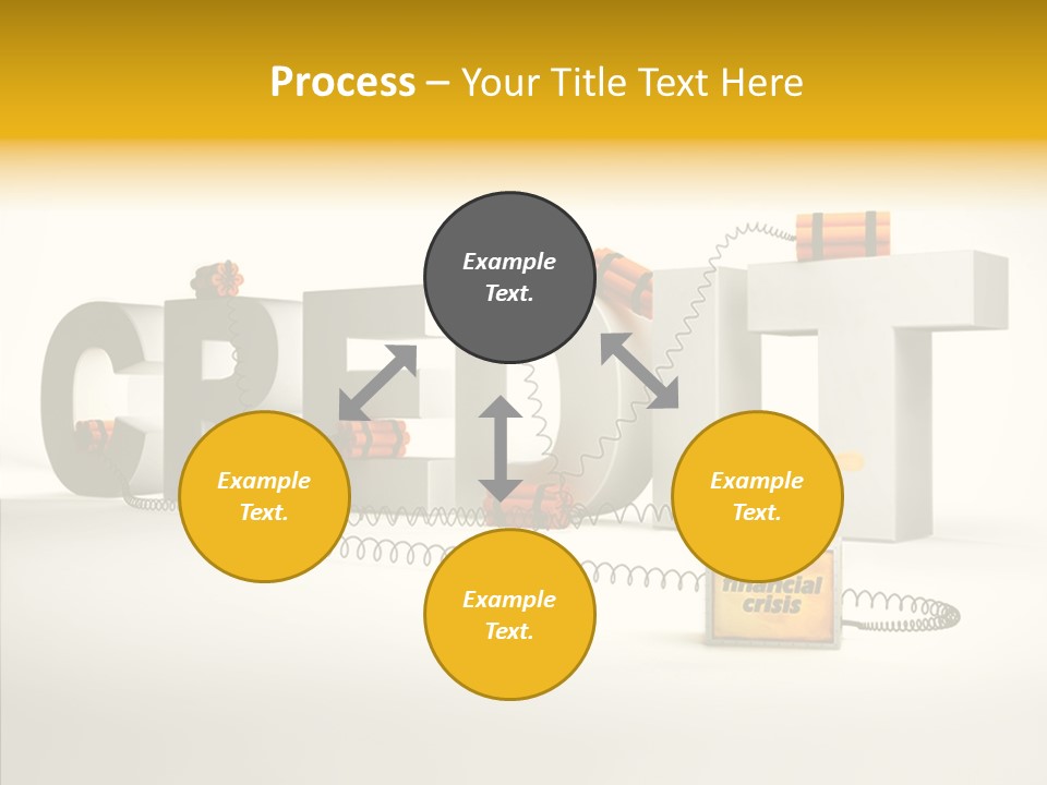 Destruction Bank Black PowerPoint Template