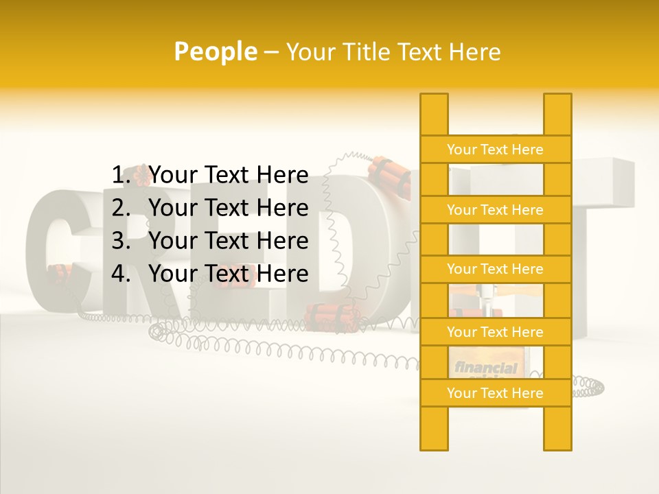 Destruction Bank Black PowerPoint Template