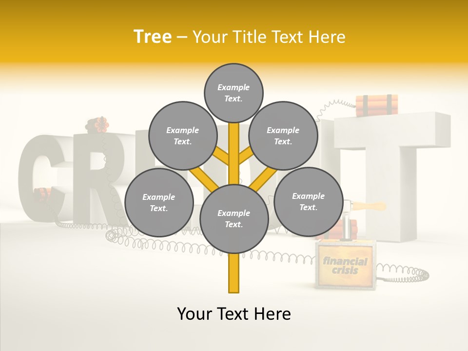 Destruction Bank Black PowerPoint Template