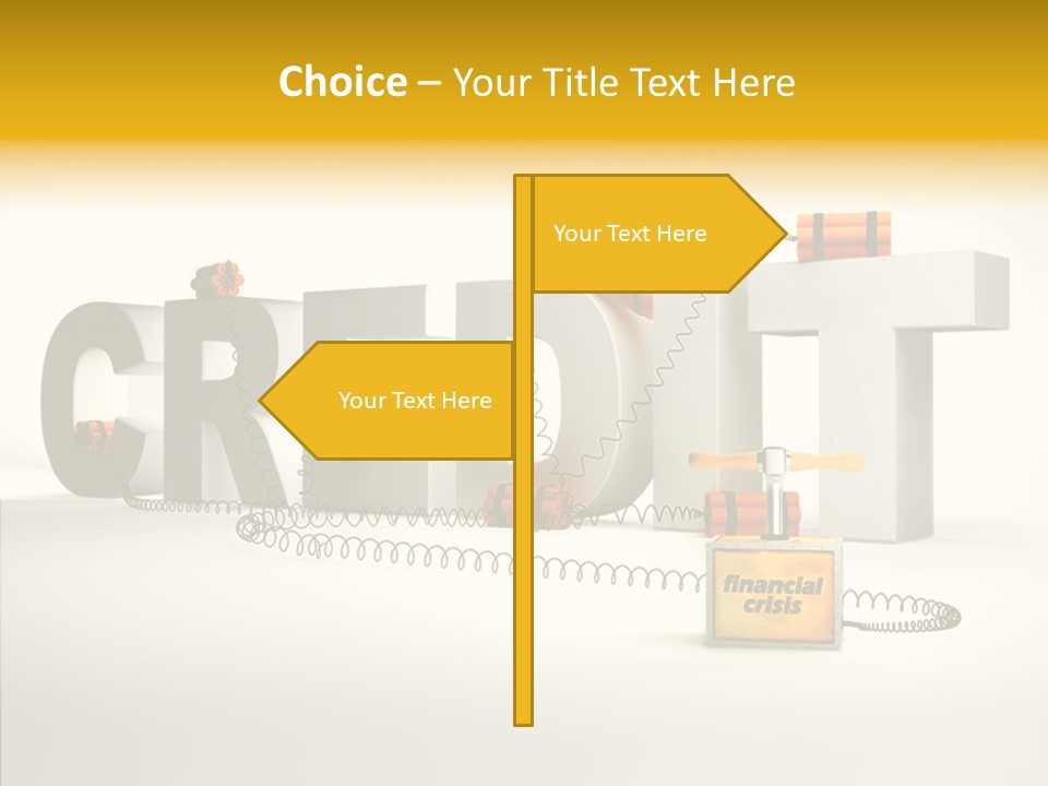 Destruction Bank Black PowerPoint Template