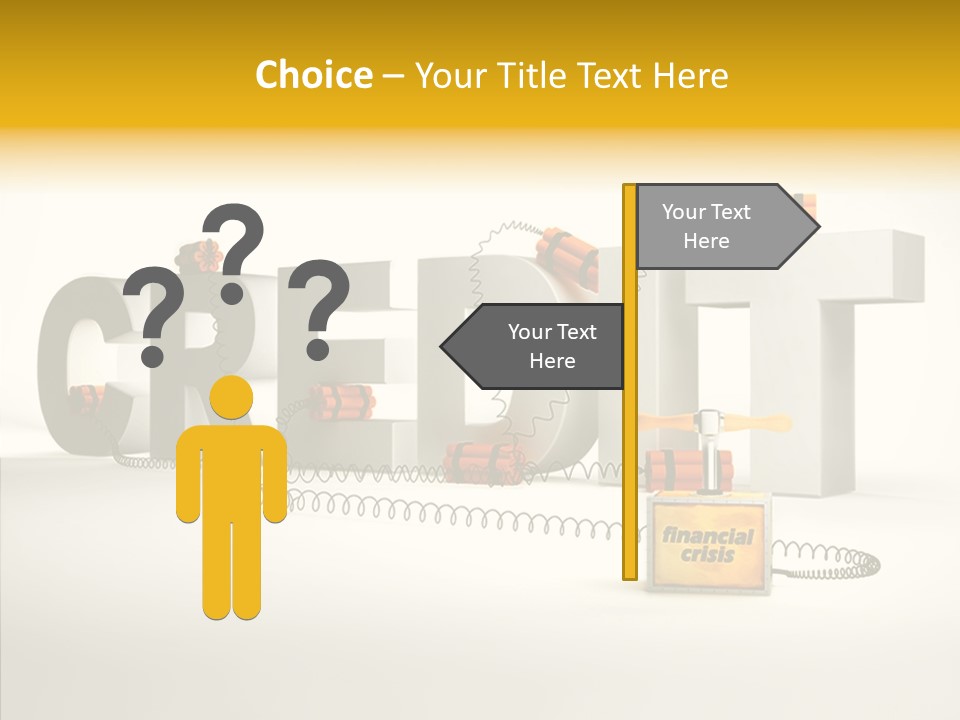Destruction Bank Black PowerPoint Template