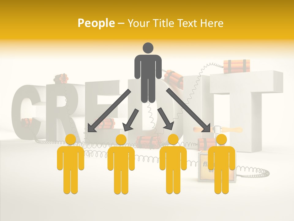 Destruction Bank Black PowerPoint Template