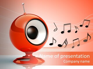 Ball Audio Bass PowerPoint Template