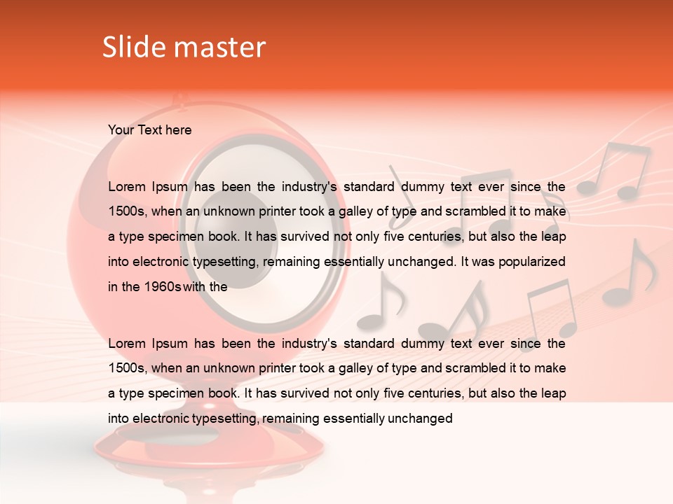 Ball Audio Bass PowerPoint Template