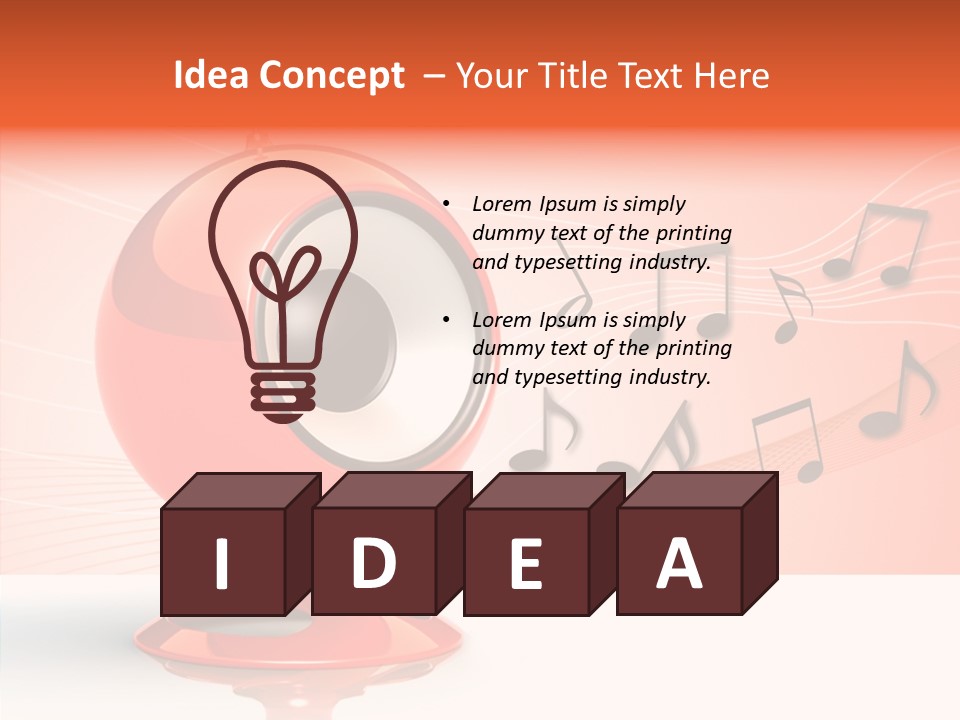 Ball Audio Bass PowerPoint Template