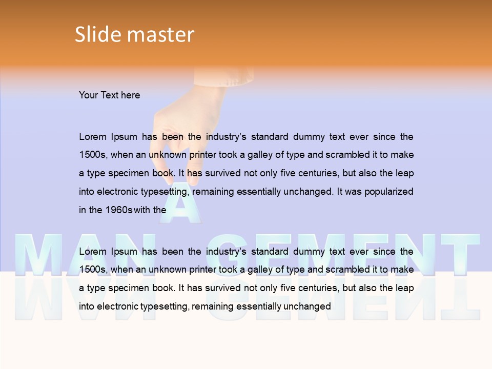 Support Thumb Finger PowerPoint Template