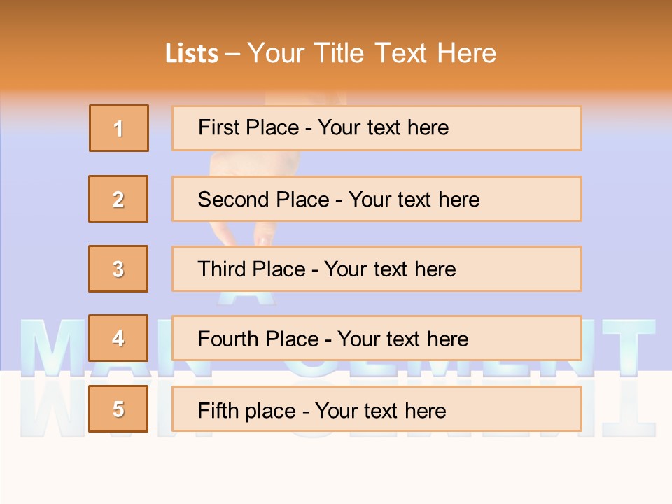 Support Thumb Finger PowerPoint Template