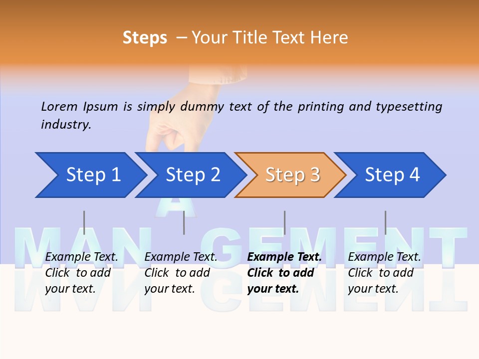 Support Thumb Finger PowerPoint Template