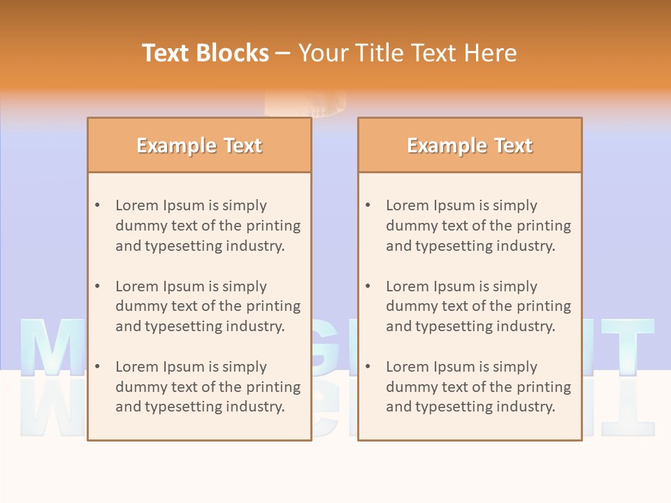 Support Thumb Finger PowerPoint Template