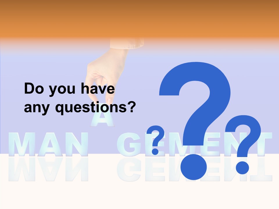 Support Thumb Finger PowerPoint Template