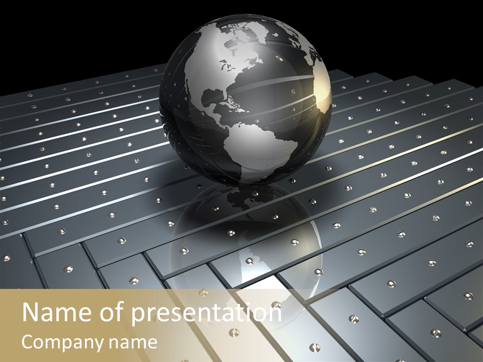 Grid Globe Orb PowerPoint Template