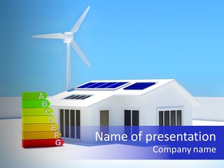 Green Carbon House PowerPoint Template