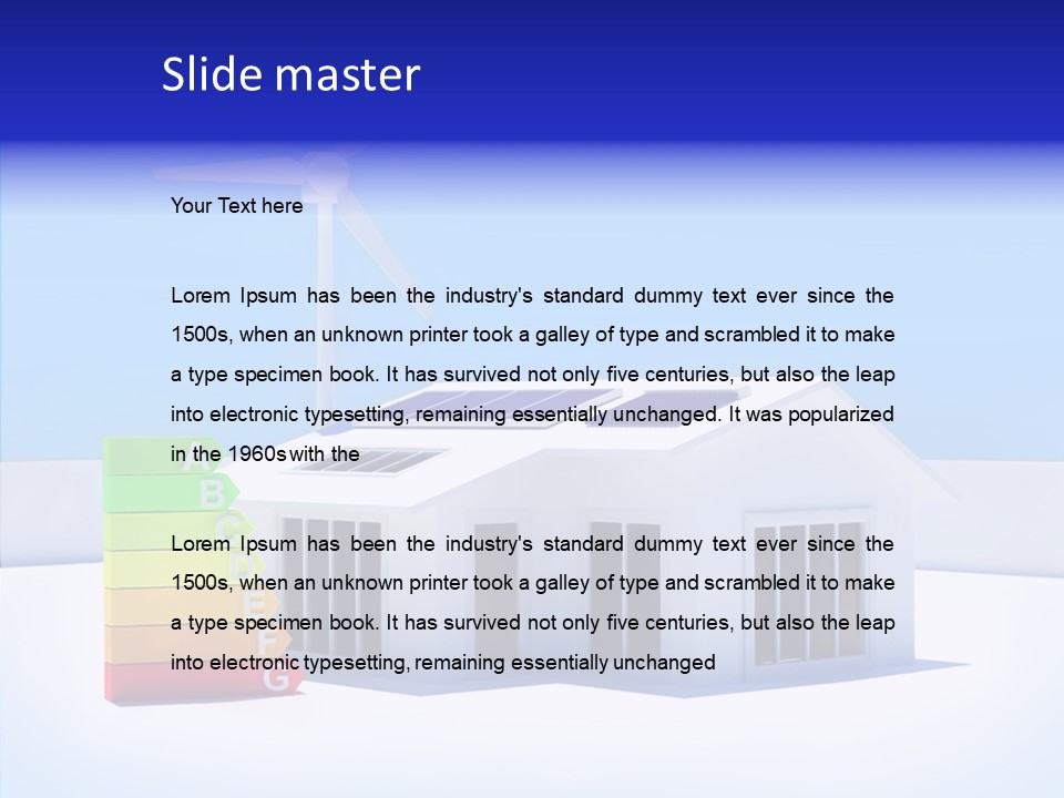 Green Carbon House PowerPoint Template