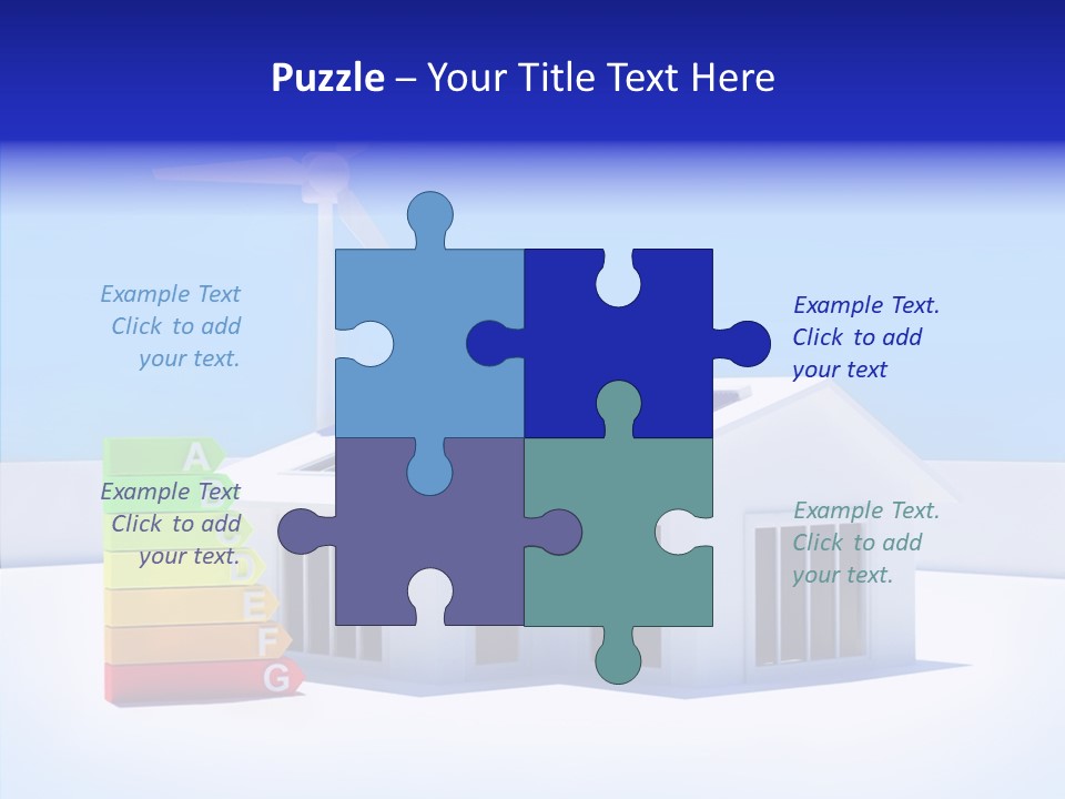 Green Carbon House PowerPoint Template