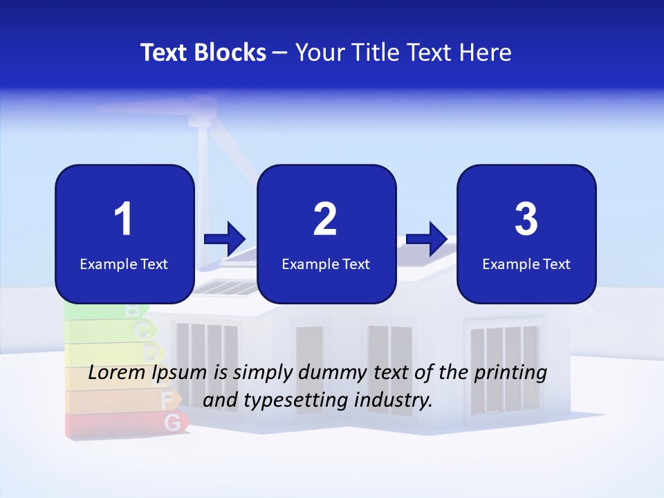 Green Carbon House PowerPoint Template
