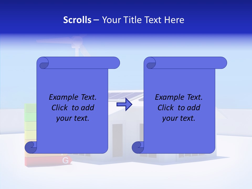 Green Carbon House PowerPoint Template