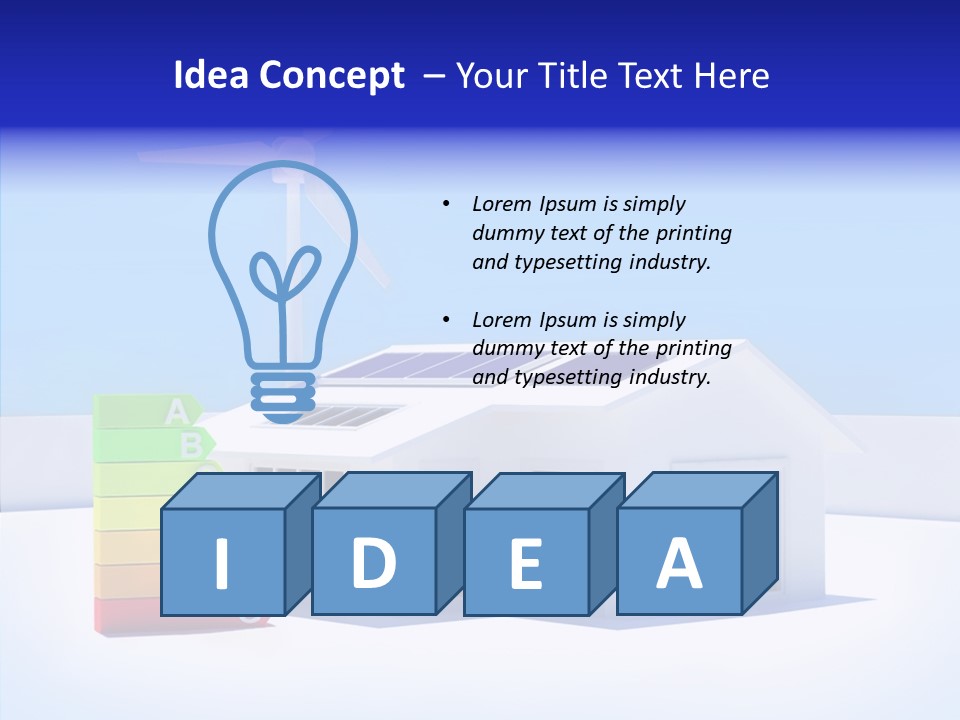 Green Carbon House PowerPoint Template