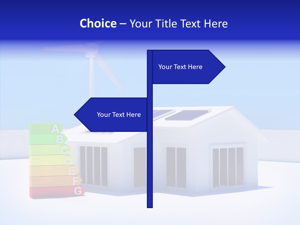 Green Carbon House PowerPoint Template