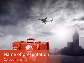 Fly Airport Sky PowerPoint Template