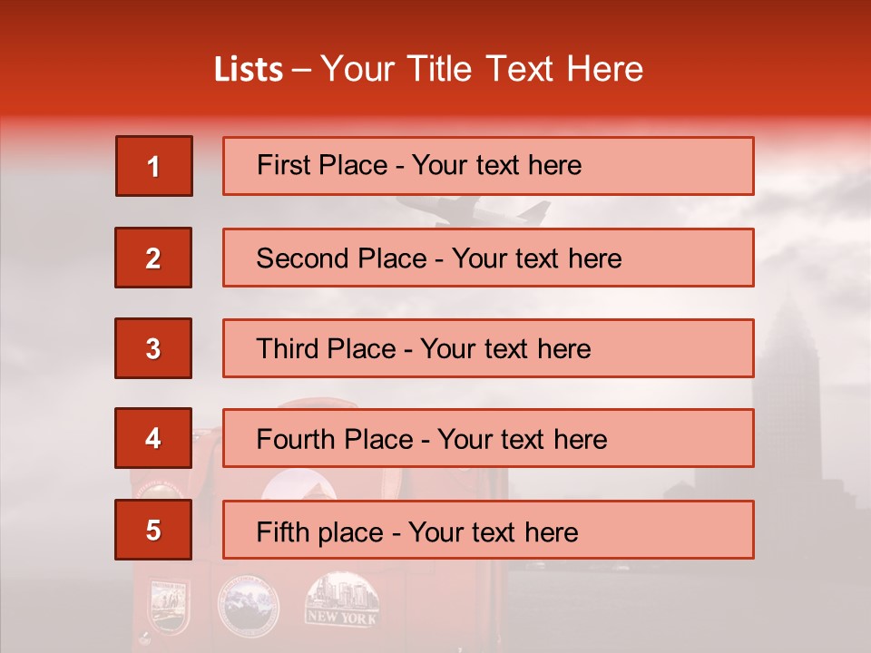 Fly Airport Sky PowerPoint Template