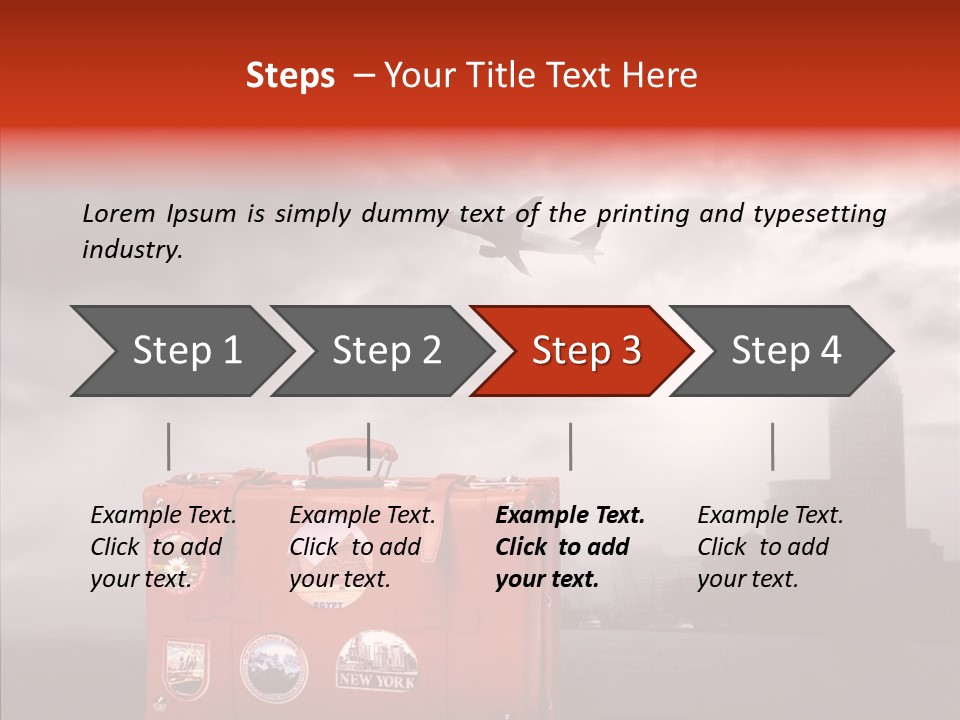 Fly Airport Sky PowerPoint Template