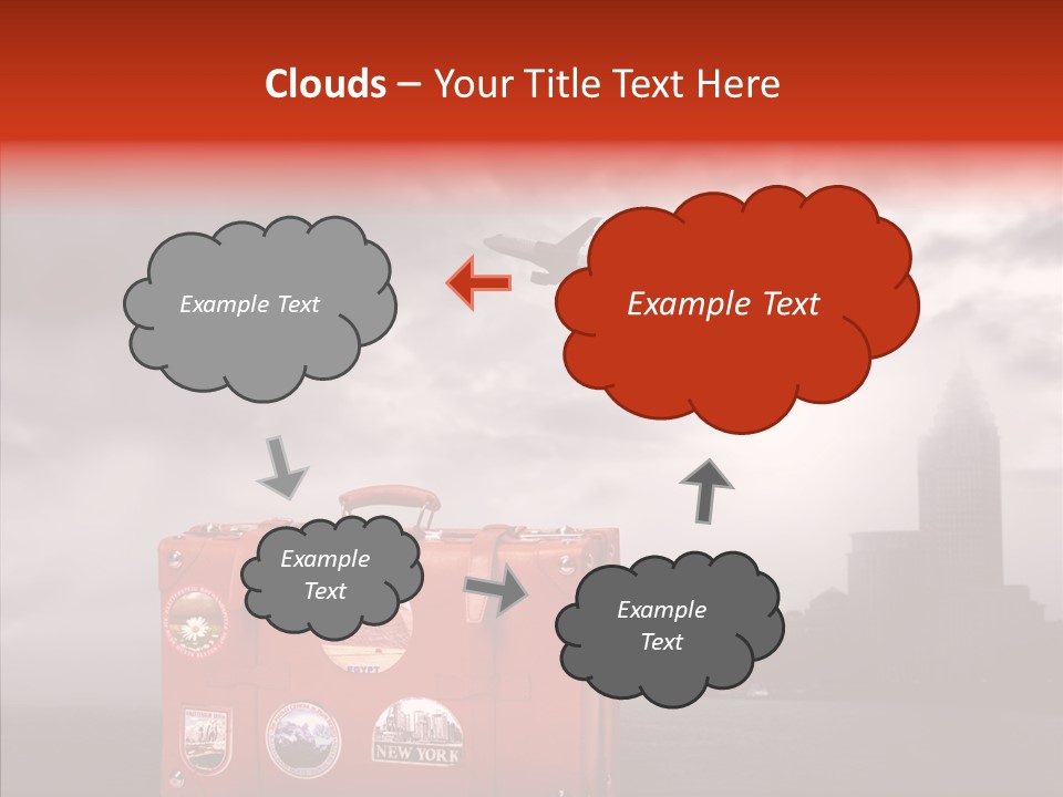 Fly Airport Sky PowerPoint Template