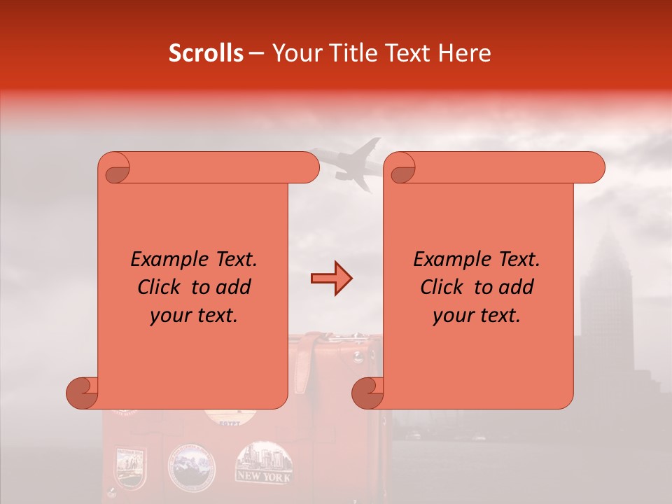 Fly Airport Sky PowerPoint Template