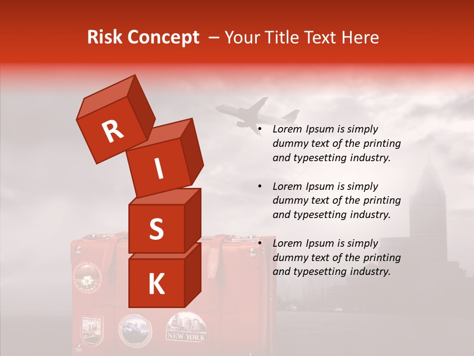 Fly Airport Sky PowerPoint Template