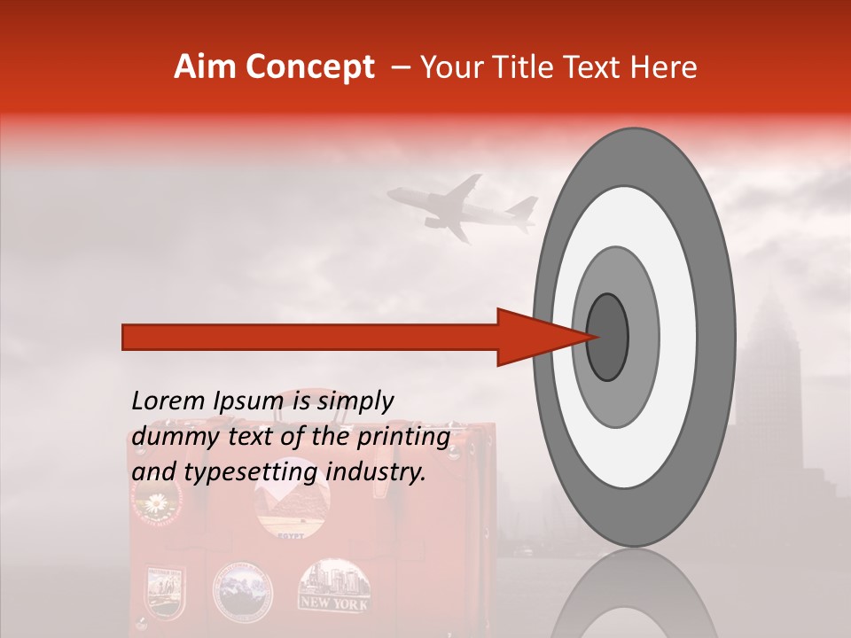 Fly Airport Sky PowerPoint Template