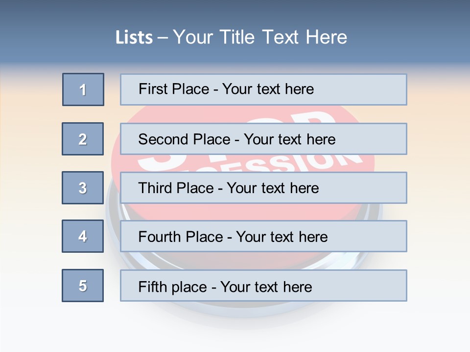 United Bankrupt Failure PowerPoint Template