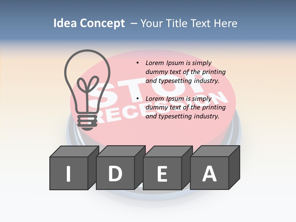 United Bankrupt Failure PowerPoint Template