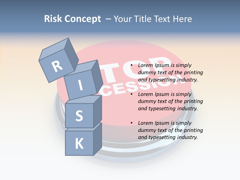 United Bankrupt Failure PowerPoint Template