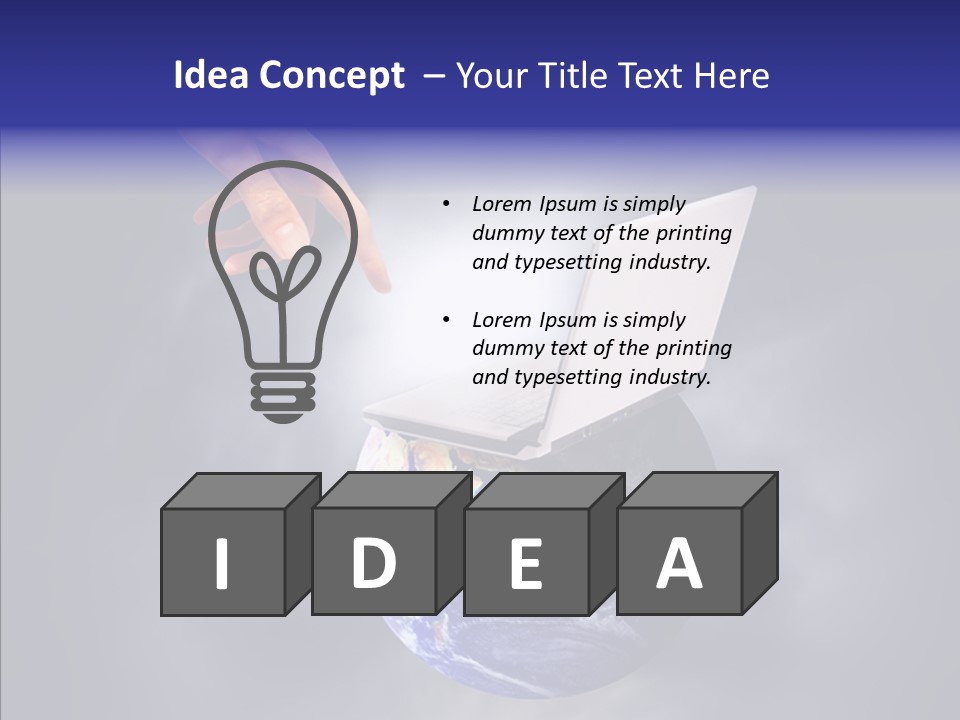 Success Concept Button PowerPoint Template