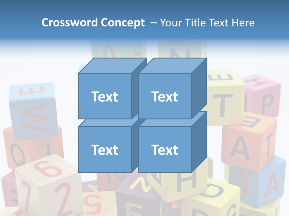 Game Alphabet Wooden PowerPoint Template