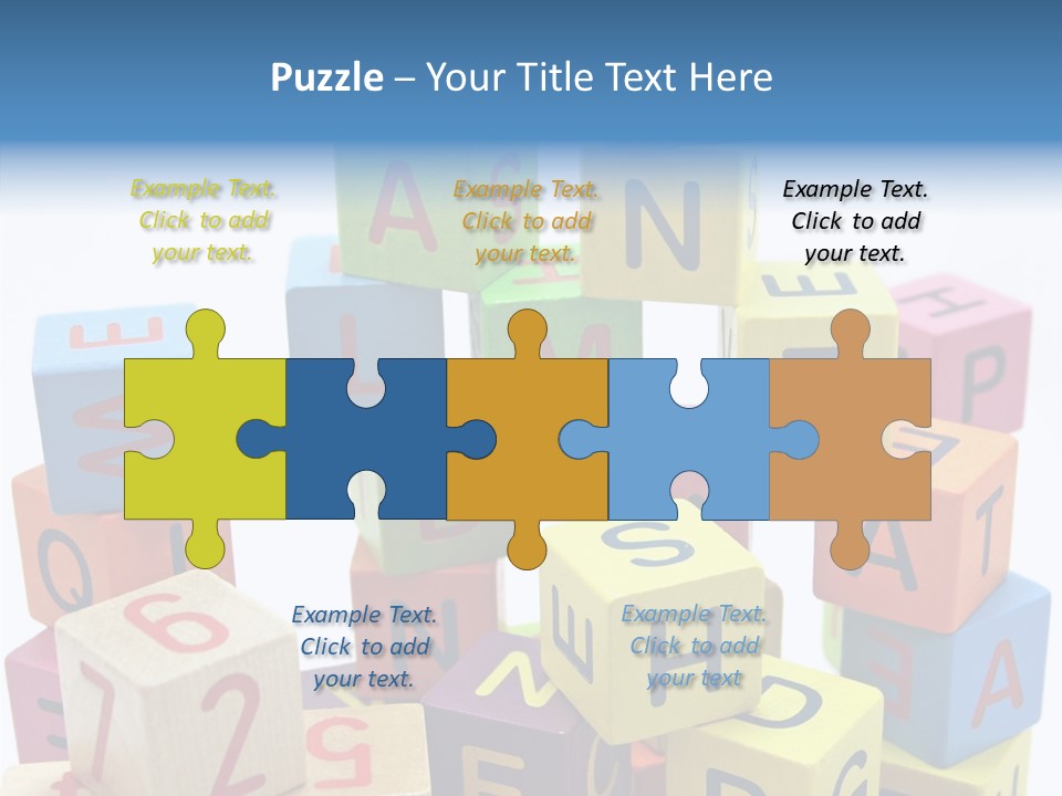 Game Alphabet Wooden PowerPoint Template