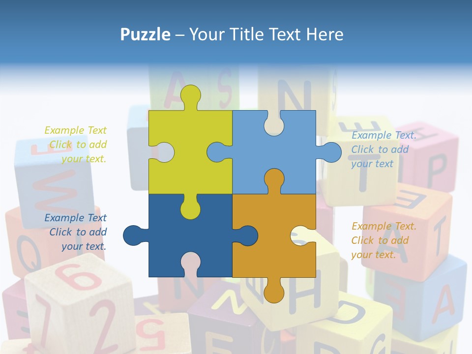 Game Alphabet Wooden PowerPoint Template