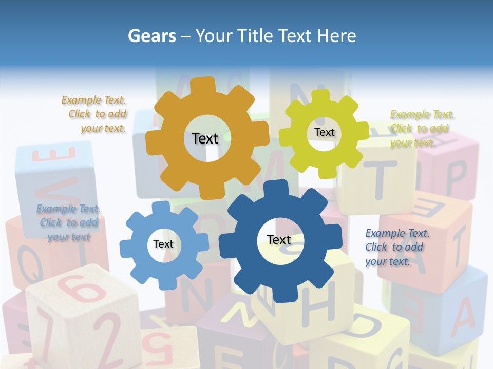 Game Alphabet Wooden PowerPoint Template