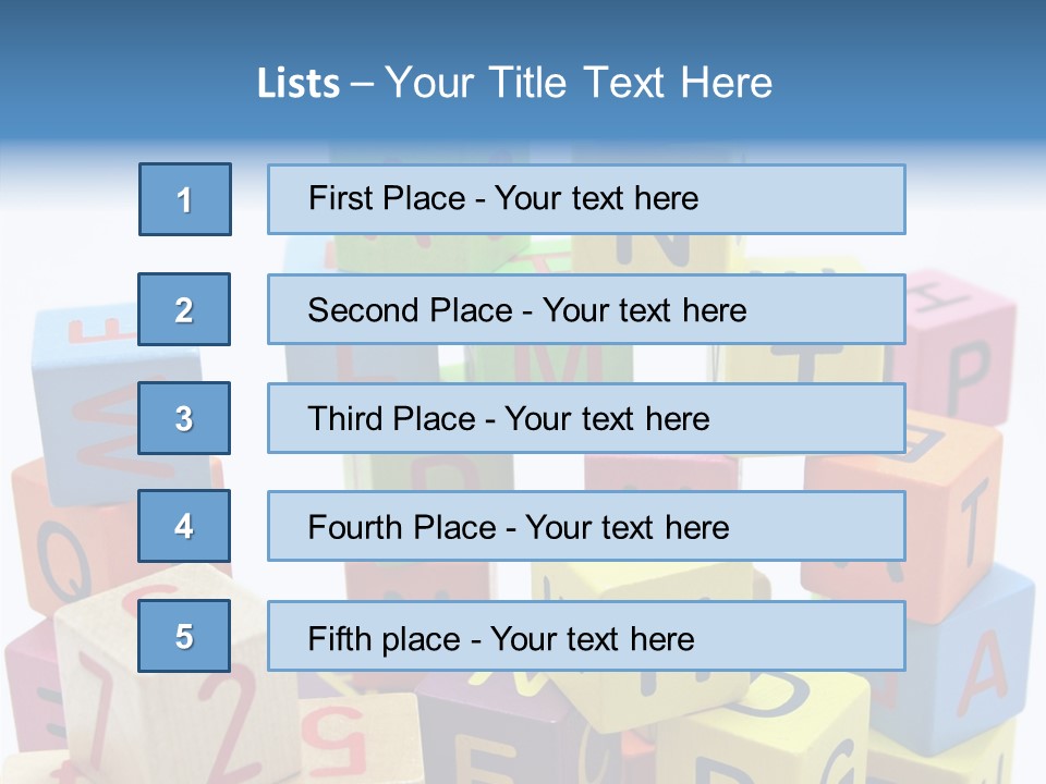 Game Alphabet Wooden PowerPoint Template