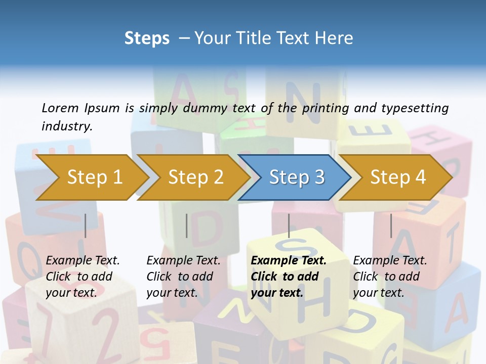 Game Alphabet Wooden PowerPoint Template
