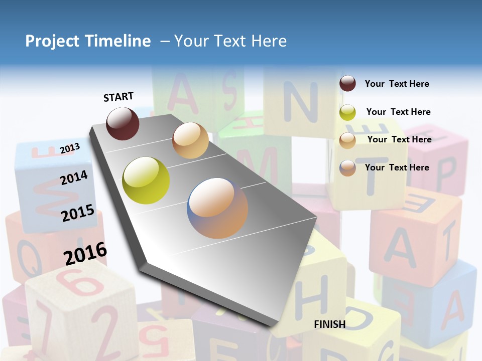 Game Alphabet Wooden PowerPoint Template