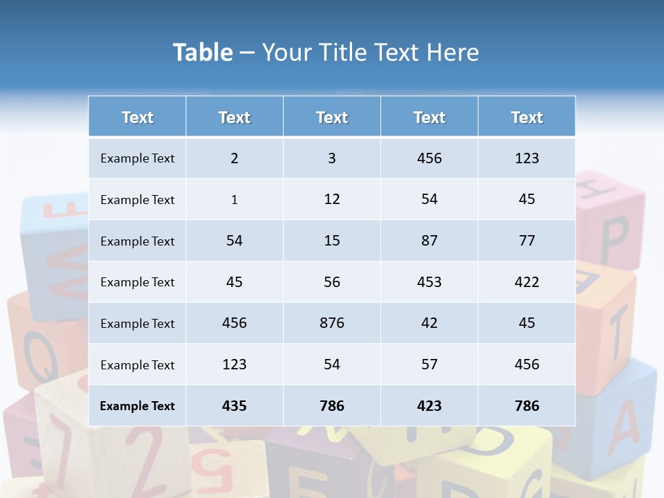 Game Alphabet Wooden PowerPoint Template