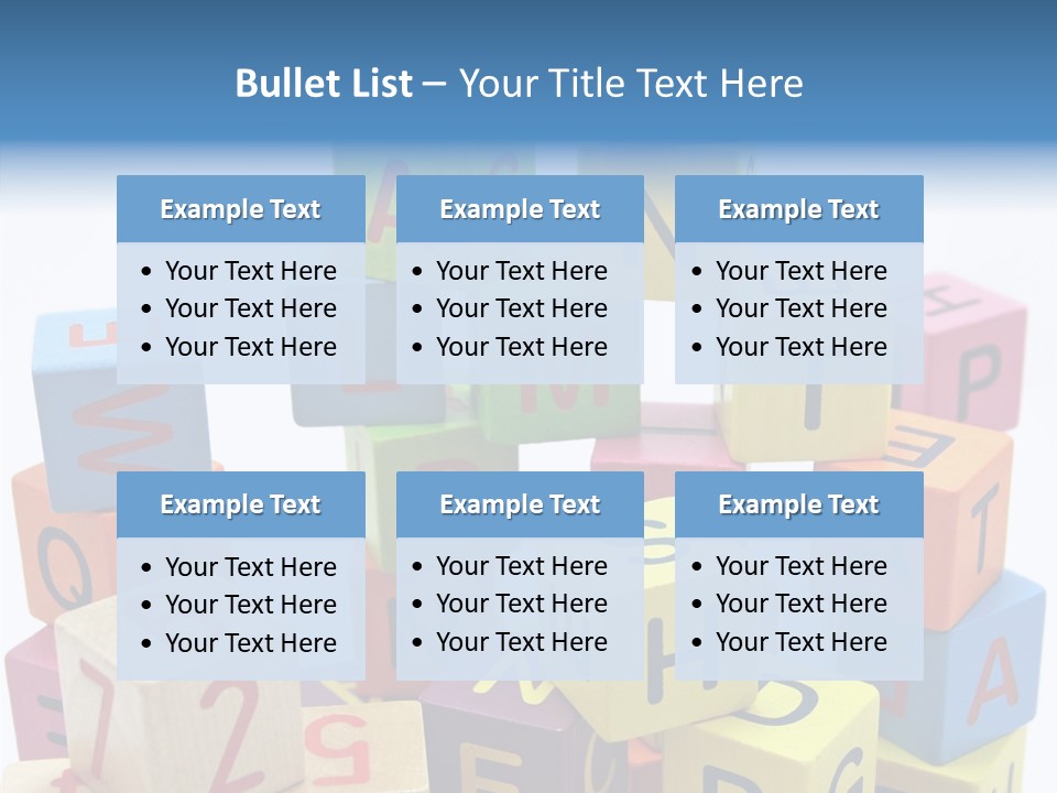 Game Alphabet Wooden PowerPoint Template