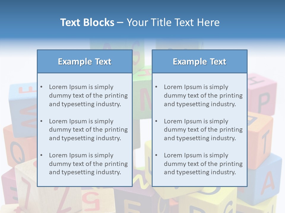 Game Alphabet Wooden PowerPoint Template