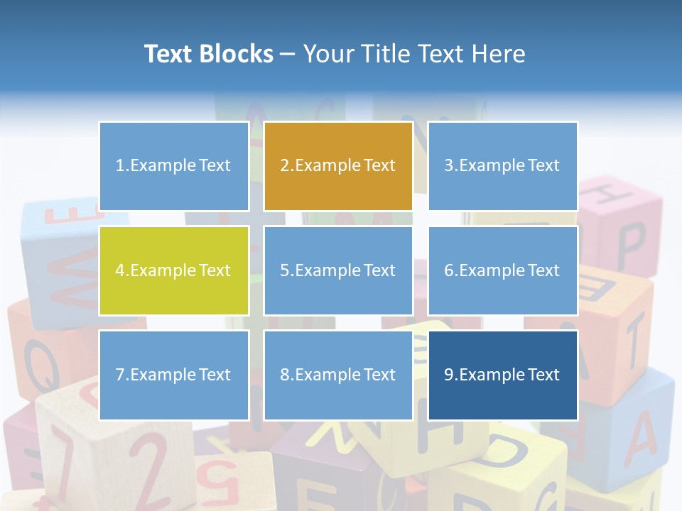 Game Alphabet Wooden PowerPoint Template