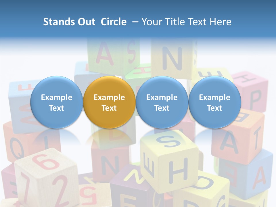 Game Alphabet Wooden PowerPoint Template