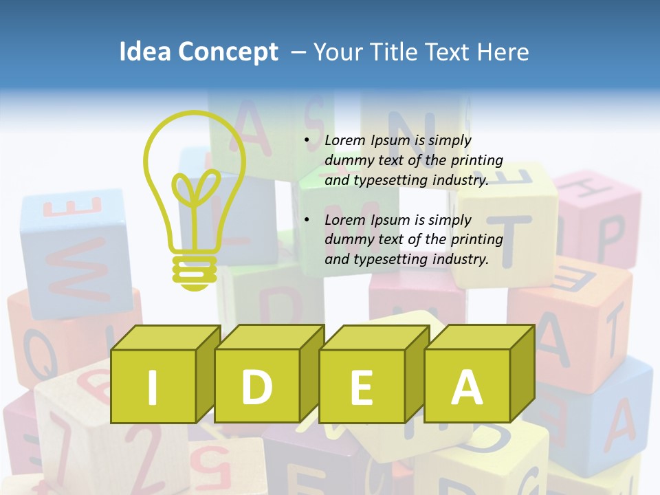 Game Alphabet Wooden PowerPoint Template