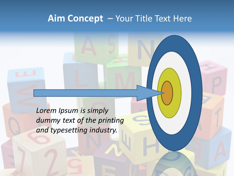 Game Alphabet Wooden PowerPoint Template