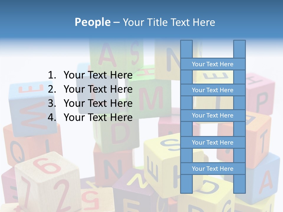 Game Alphabet Wooden PowerPoint Template
