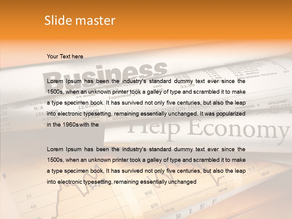 Text Print Everyday PowerPoint Template