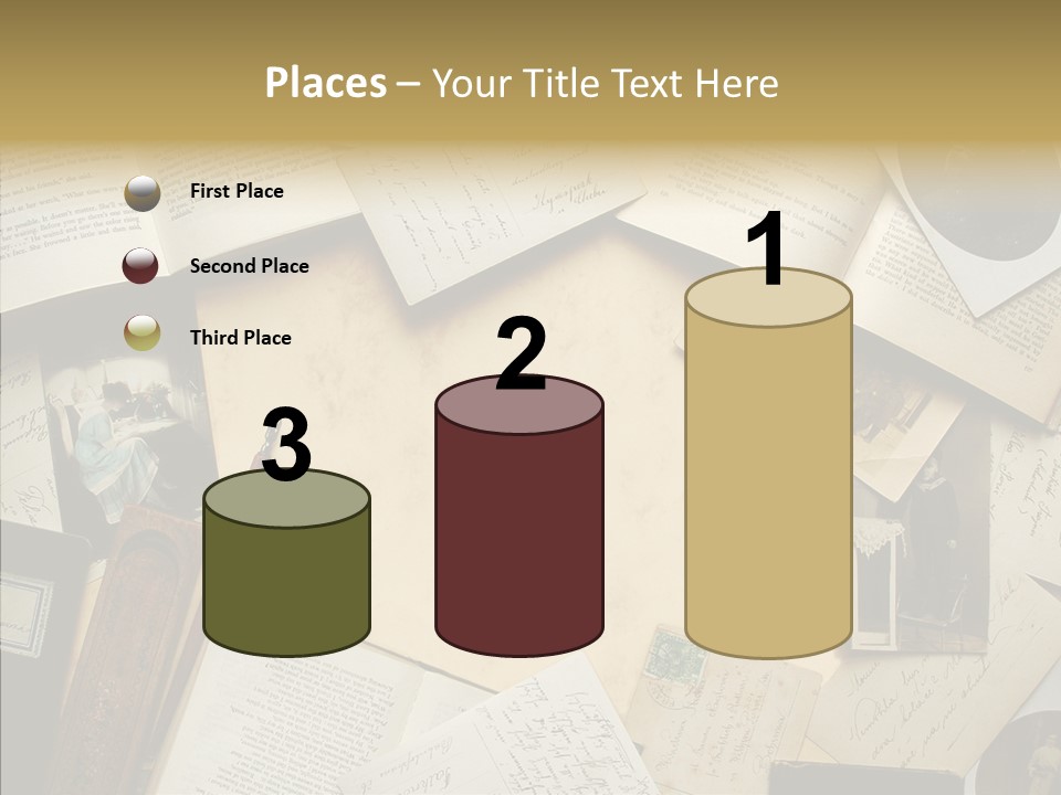Correspondence Words Memories PowerPoint Template